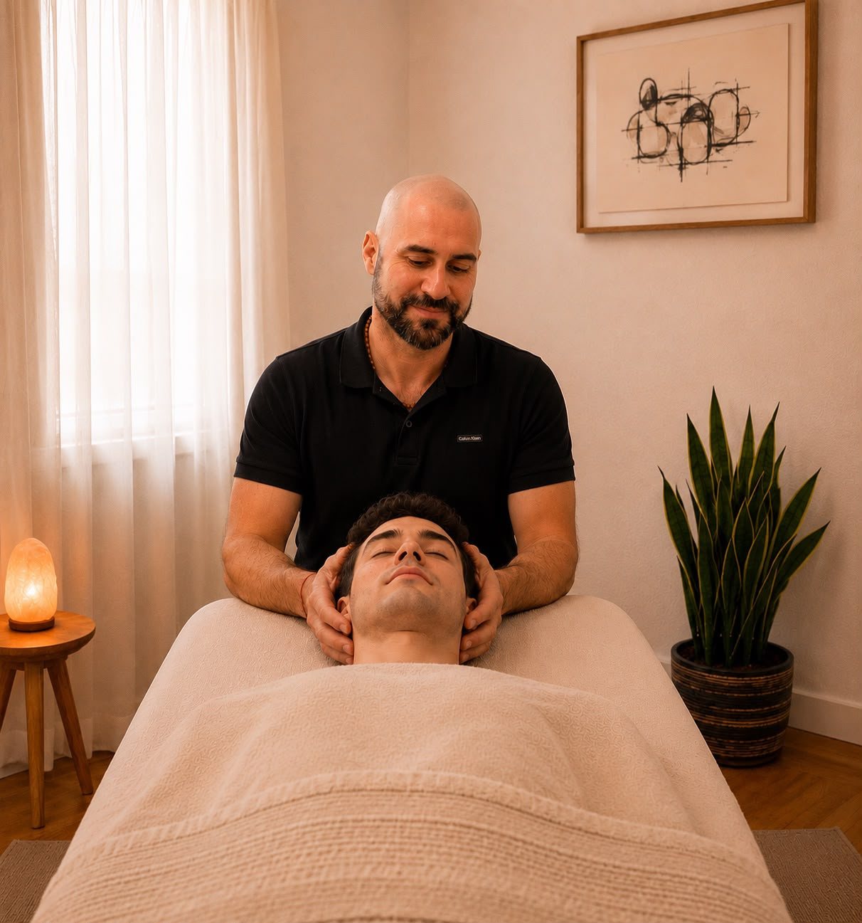 Sesión de osteopatía craneosacral en Madrid